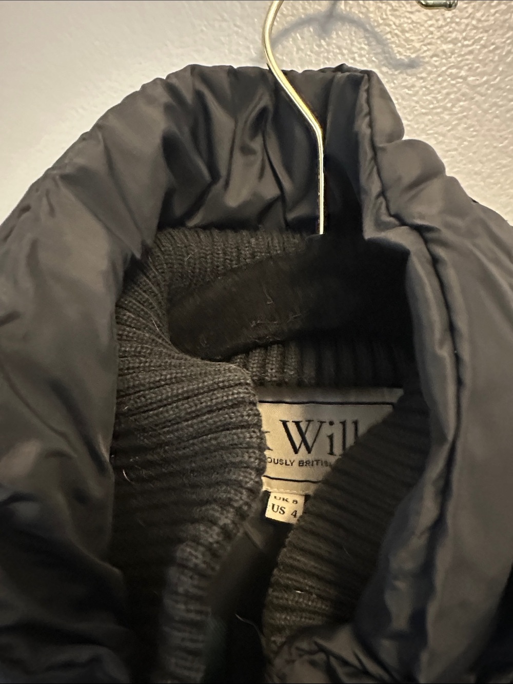 Jack Wills Quilted Black Puffer Vest with Stand Collar - Picture 2 of 4